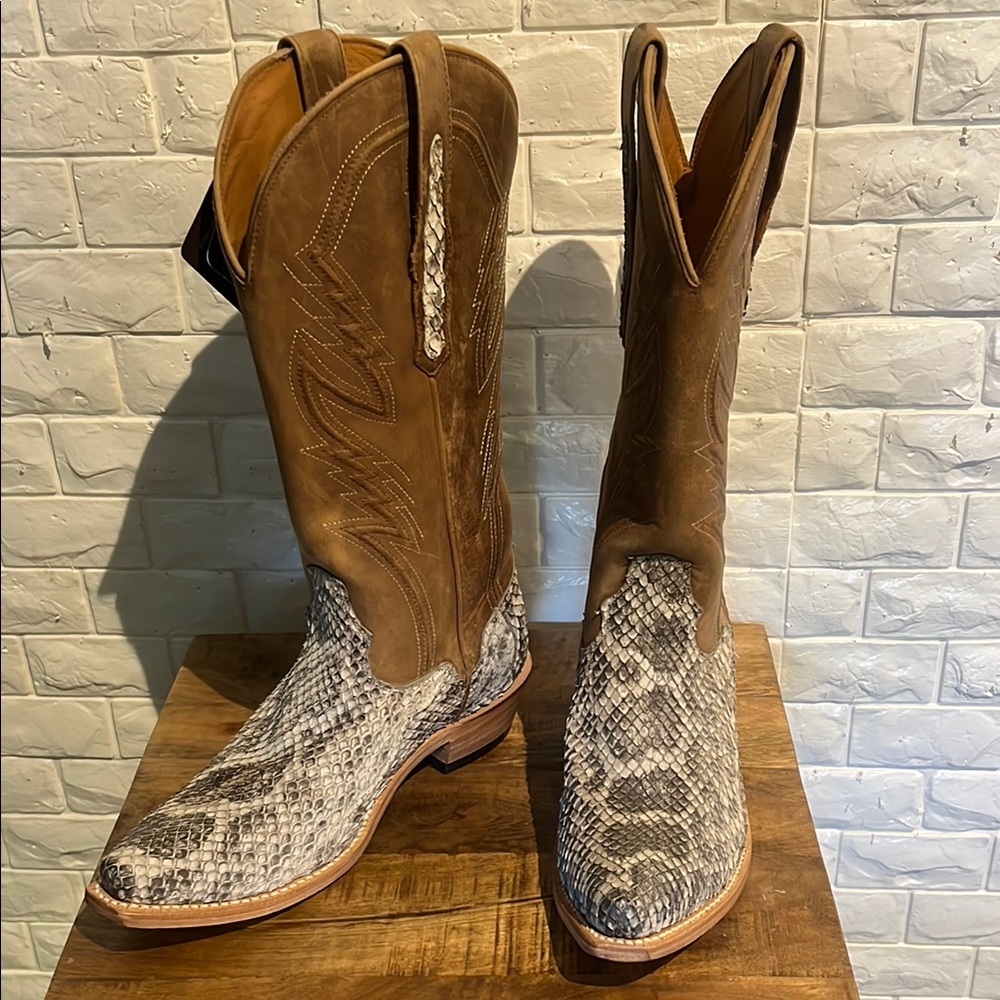 El Dorado leather snake Western Boots